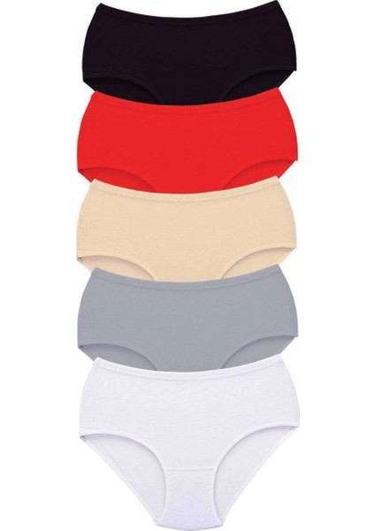 5 Adet Tutku Kadın Yüksek Bel Bato Kalın Lastik Külot S1