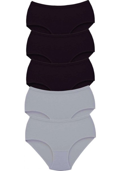5 Adet Tutku Kadın Yüksek Bel Bato Kalın Lastik Külot S4