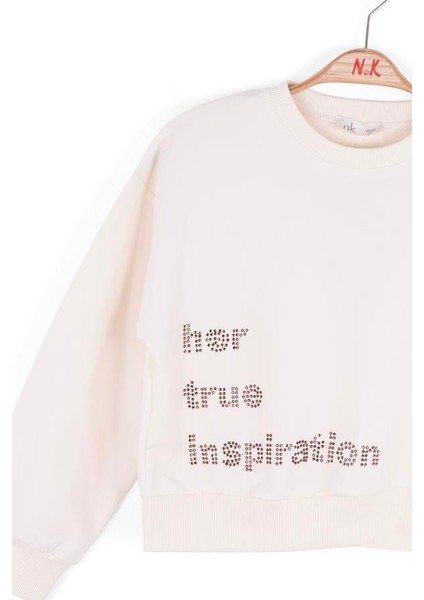 Kız Çocuk True Sweatshirt 8-14 Yaş Krem fırsatları