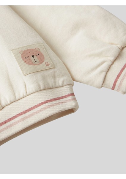 Kız Çocuk Yakalı Sweatshirt 1-6 Yaş Ekru modelleri