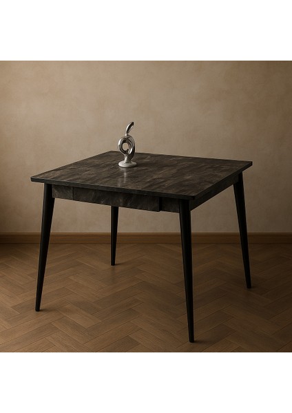 Yanlardan Açılır Büyüyen Yemek Masası Siyah Mermer Desenli 75X80CM Sadece Masa Fiyatıdır fiyatları