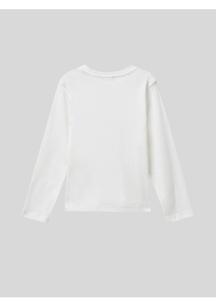 Kız Çocuk Basklı Sweatshirt 1-6 Yaş Beyaz fiyatları