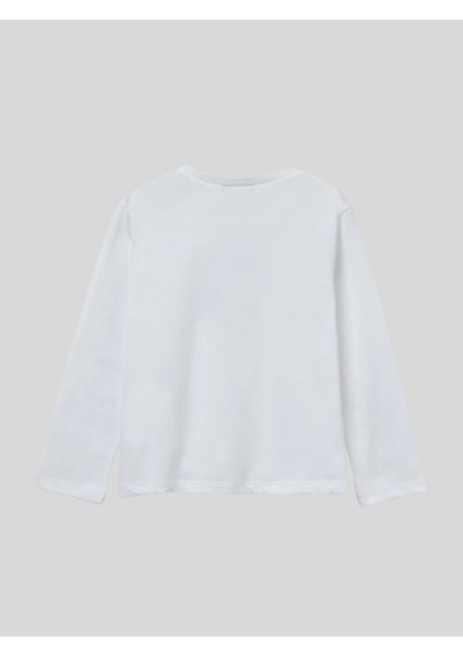 Kız Çocuk Baskılı Sweatshirt 1-6 Yaş Beyaz modelleri