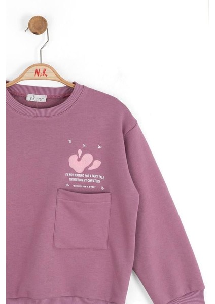 Kız Çocuk Story Sweatshirt 8-14 Yaş Lila modelleri