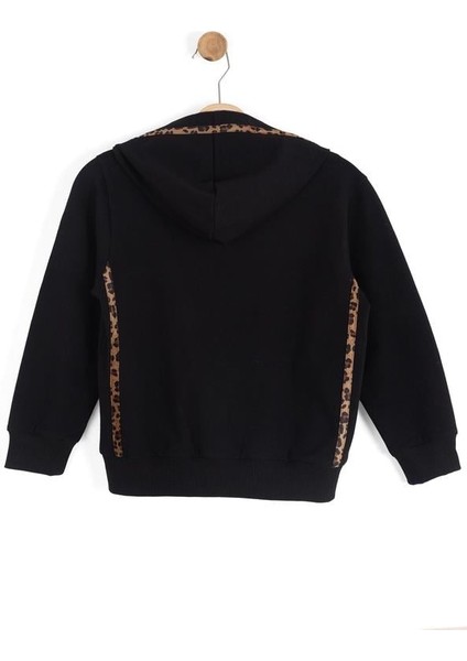 Kız Çocuk Echo Fermuarlı Sweatshirt 4-8 Yaş Siyah modelleri