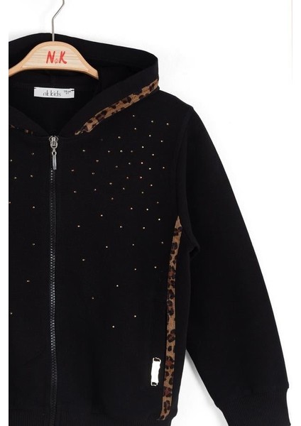 Kız Çocuk Echo Fermuarlı Sweatshirt 4-8 Yaş Siyah fırsatları