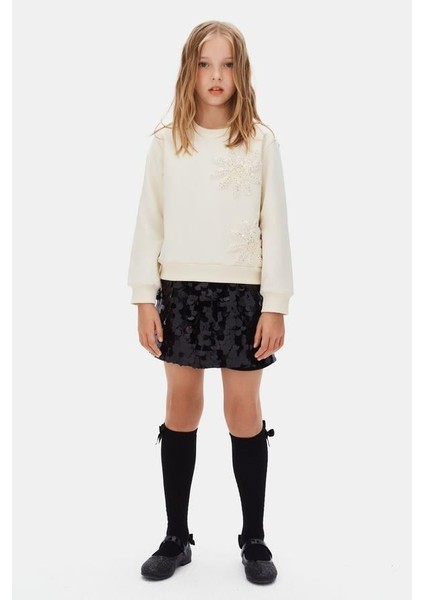 Kız Çocuk Sunbeam Sweatshirt 8-14 Yaş Krem