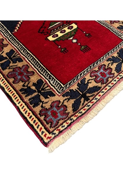 El Dokuma Küçük Taşpınar Namazlık 74X96 Kırmızı Küçük Seccade Yün modelleri