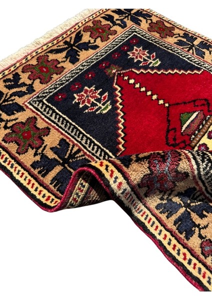 El Dokuma Küçük Taşpınar Namazlık 74X96 Kırmızı Küçük Seccade Yün fırsatları