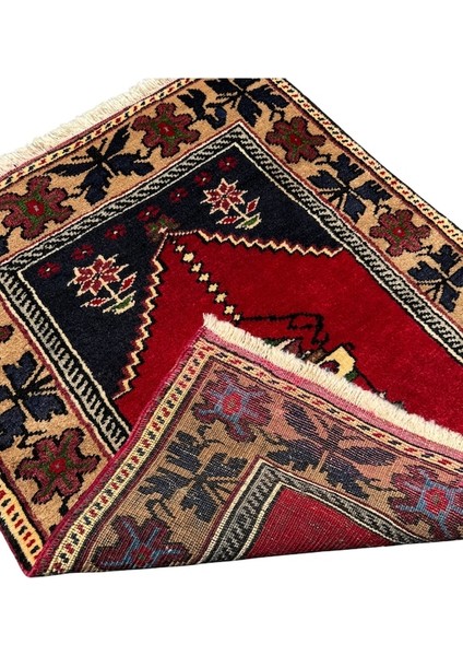 El Dokuma Küçük Taşpınar Namazlık 74X96 Kırmızı Küçük Seccade Yün indirimleri