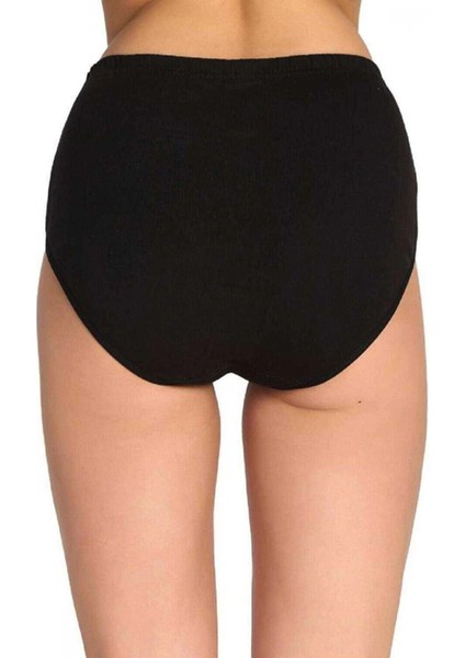 5 Adet Tutku Kadın Yüksek Bel Bato Kalın Lastik Külot Siyah fırsatları