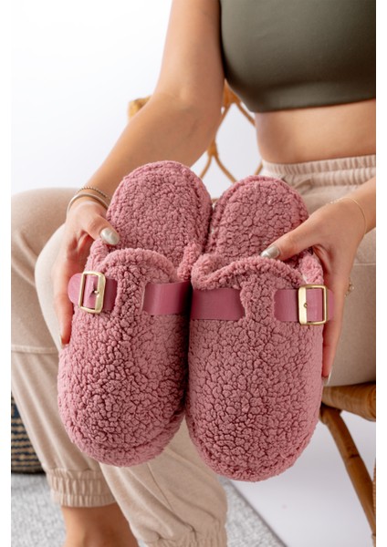 Pofuduk Figürlü Panduf Kadın Ev Teliği Ses Yapmaz Hafif Yumuşak Taban