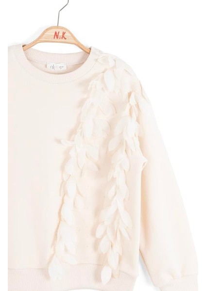 Kız Çocuk Fancy Sweatshirt 8-14 Yaş Krem modelleri