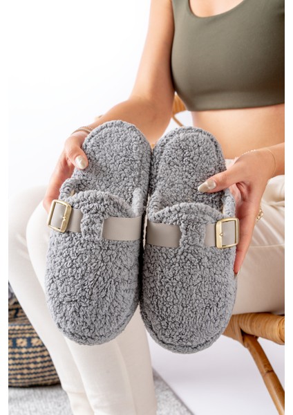 Pofuduk Figürlü Panduf Kadın Ev Teliği Ses Yapmaz Hafif Yumuşak Taban