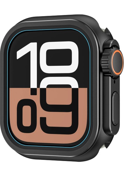 Uyumlu Watch 10 46MM Saatinizi Watch Ultra 49MM Görünümüne Dönüştürücü 360 Kasa ve Ekran Koruyucu