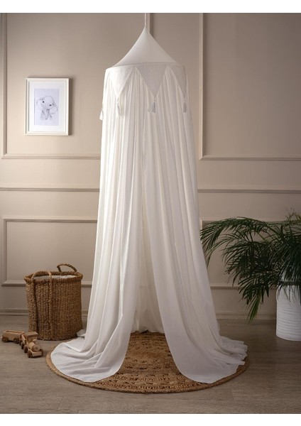 Romantika Cibinlik - Vual - Beyaz - 2 x 4 mt