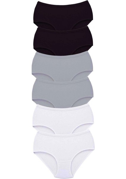 6 Adet Tutku Kadın Yüksek Bel Bato Kalın Lastik Külot S16