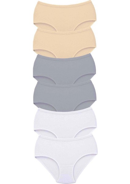 6 Adet Tutku Kadın Yüksek Bel Bato Kalın Lastik Külot S20