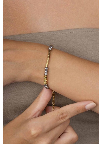 kırmızı Altın Kaplama Dorika Zincir Model Altın Kaplama Çelik Kadın Bileklik fiyatları