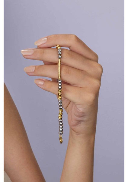 kırmızı Altın Kaplama Dorika Zincir Model Altın Kaplama Çelik Kadın Bileklik modelleri