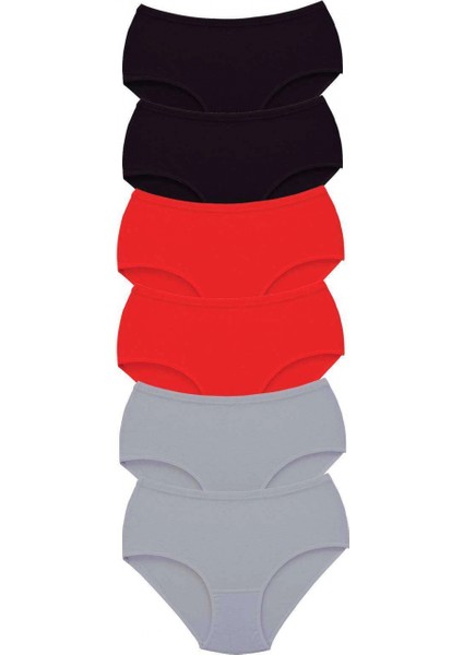 6 Adet Tutku Kadın Yüksek Bel Bato Kalın Lastik Külot S12