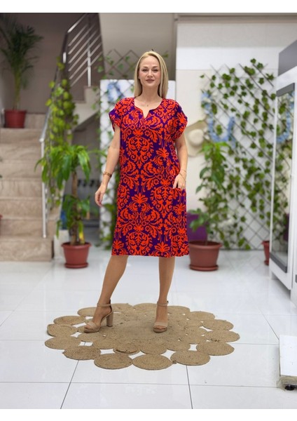 AV60102 Viskon Ayvalık Elbise modelleri