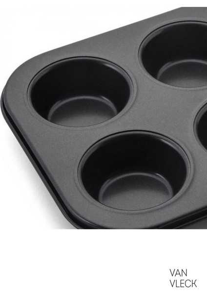 Teflon Kek & Muffin Kalıbı – Dayanıklı, Yapışmaz ve Pratik Kullanım 6 Bölmeli fırsatları