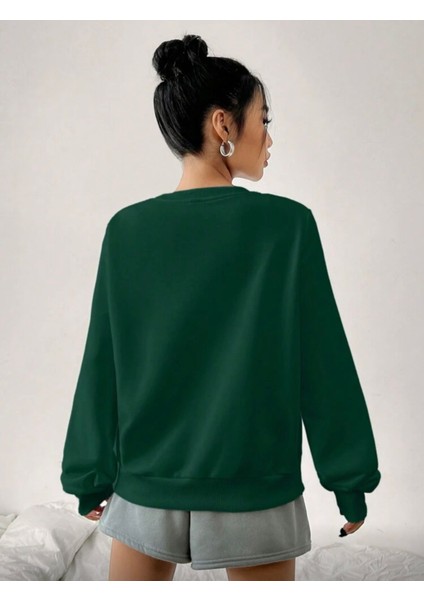 Milano Baskı Detaylı Bisiklet Yaka Içi Polarlı Sweatshirt fiyatları