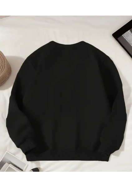 Angel Baskı Detaylı Bisiklet Yaka Içi Polarlı Sweatshirt fiyatları