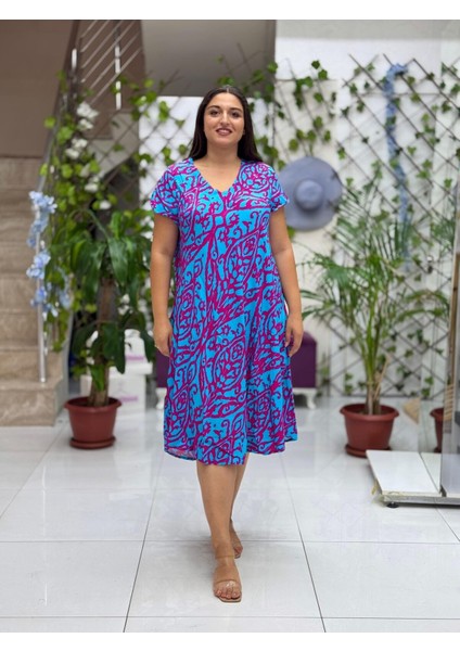 FRD17165 Viskon Feride Elbise