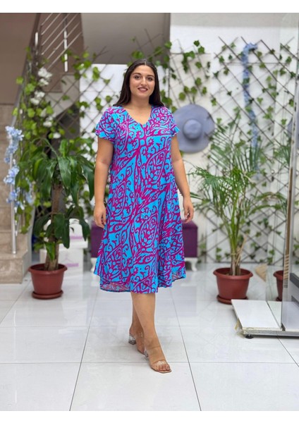 FRD17165 Viskon Feride Elbise modelleri