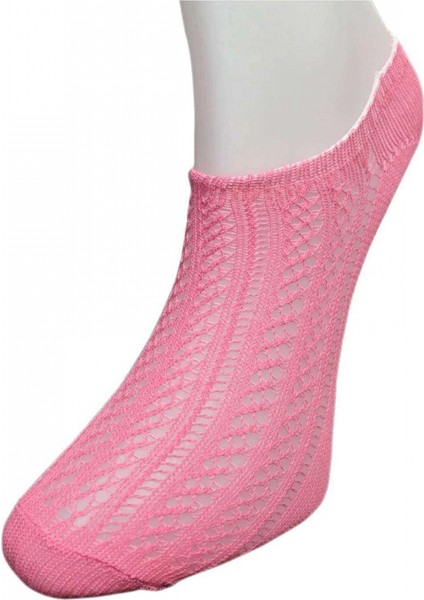 3 Adet Kadın Sneaker Dantelli File Pamuklu Yumuşak Çorap