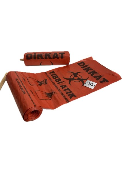 Tıbbi Atık Poşeti 70X90 Battal Boy 5'li Rulo 100 Mikron