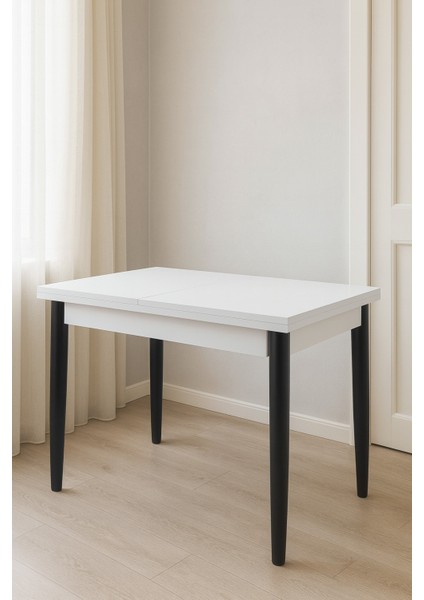 Yanlardan Açılır Büyüyen Yemek Masası Beyaz 75X80CM Sadece Masa Fiyatıdır modelleri