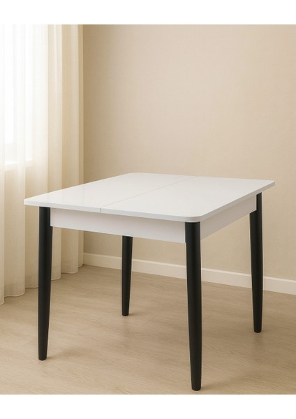 Yanlardan Açılır Büyüyen Yemek Masası Beyaz 75X80CM Sadece Masa Fiyatıdır fırsatları