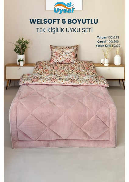 Welsoft 5 Boyutlu Tek Kişilik Uyku Seti