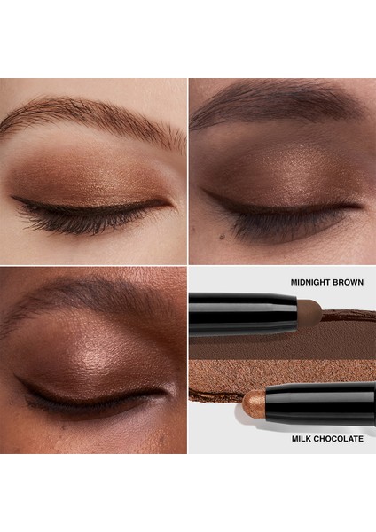 Çift Taraflı Long-Wear Cream Shadow Stick Kalem Far - Milk Chocolate / Midnight Brown fiyatları