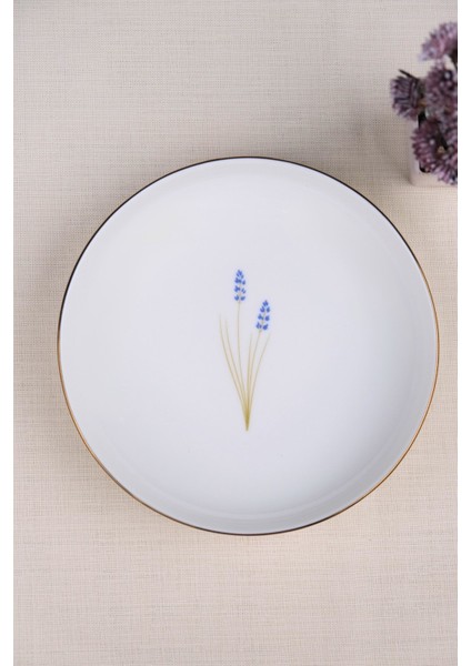 Porselen Natura Lavanta Altın Yaldız Çukur Tabak 18,50CM 6 Lı fiyatları