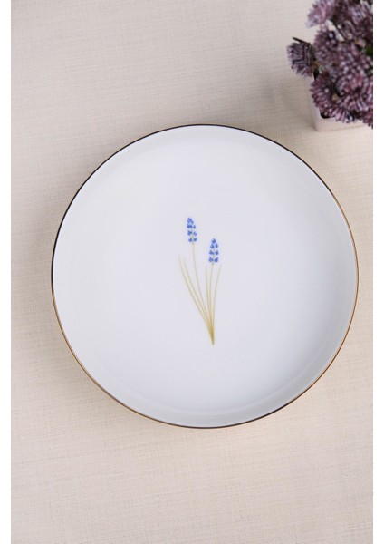 Porselen Natura Lavanta Altın Yaldız Çukur Tabak 18,50CM 6 Lı modelleri
