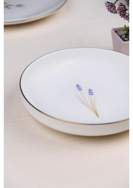 Porselen Natura Lavanta Altın Yaldız Çukur Tabak 18,50CM 6 Lı indirimleri