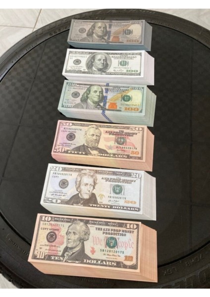 300 Adet Dolar 10 20 50 100 100 Dolar Geçersiz Şaka Düğün Film Dizi Paraları