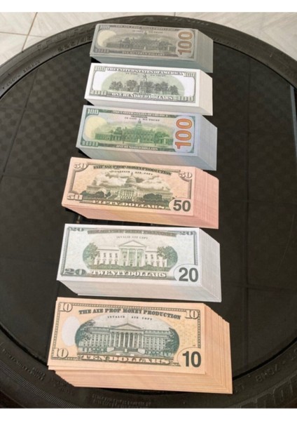 300 Adet Dolar 10 20 50 100 100 Dolar Geçersiz Şaka Düğün Film Dizi Paraları modelleri