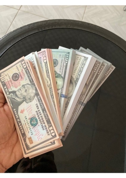 300 Adet Dolar 10 20 50 100 100 Dolar Geçersiz Şaka Düğün Film Dizi Paraları fırsatları