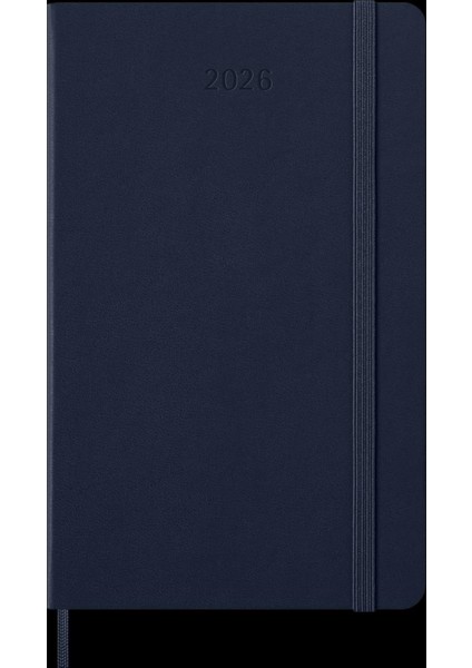 2026 12 Ay Haftalık L Boy Sert Kapaklı Ajanda Safir Mavi fiyatları