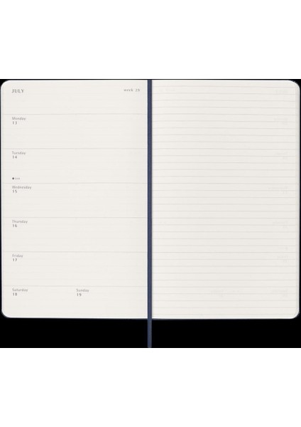 2026 12 Ay Haftalık L Boy Sert Kapaklı Ajanda Safir Mavi fırsatları