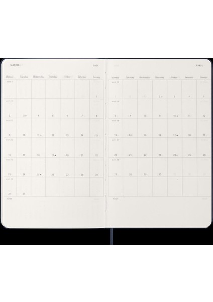 2026 12 Ay Haftalık L Boy Sert Kapaklı Ajanda Safir Mavi indirimleri