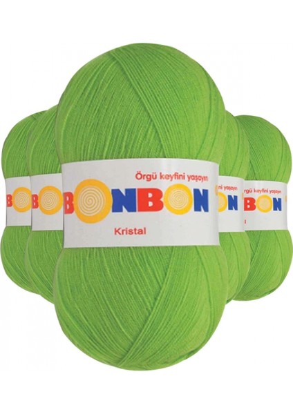 5 Adet Kristal El Örgü Lif Ipi Açık Yeşil 98204