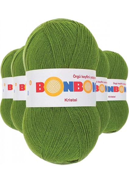 5 Adet Kristal El Örgü Lif Ipi Çam Yeşili 98235