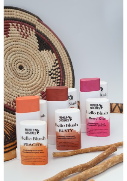 3'lü Hello Blush Set Doğal Işıltılı Stick Allık