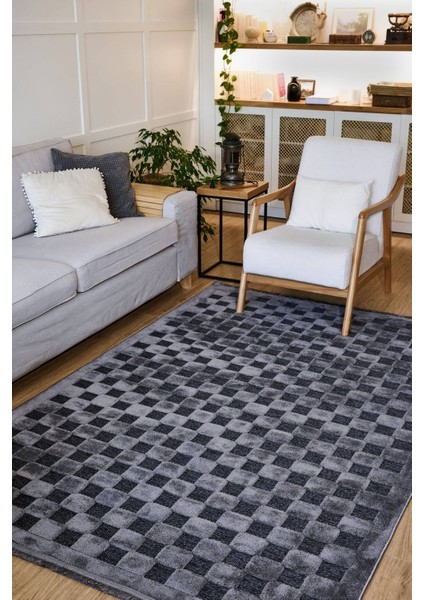 Orion 4214 Antrasit - Dokuma Halı | Flat Cut Desenli Salon Halısı fırsatları